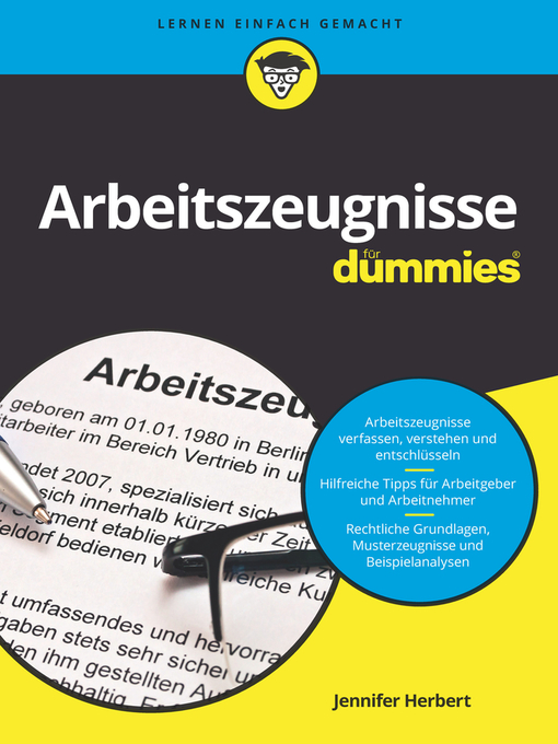 Title details for Arbeitszeugnisse für Dummies by Jennifer Herbert - Available